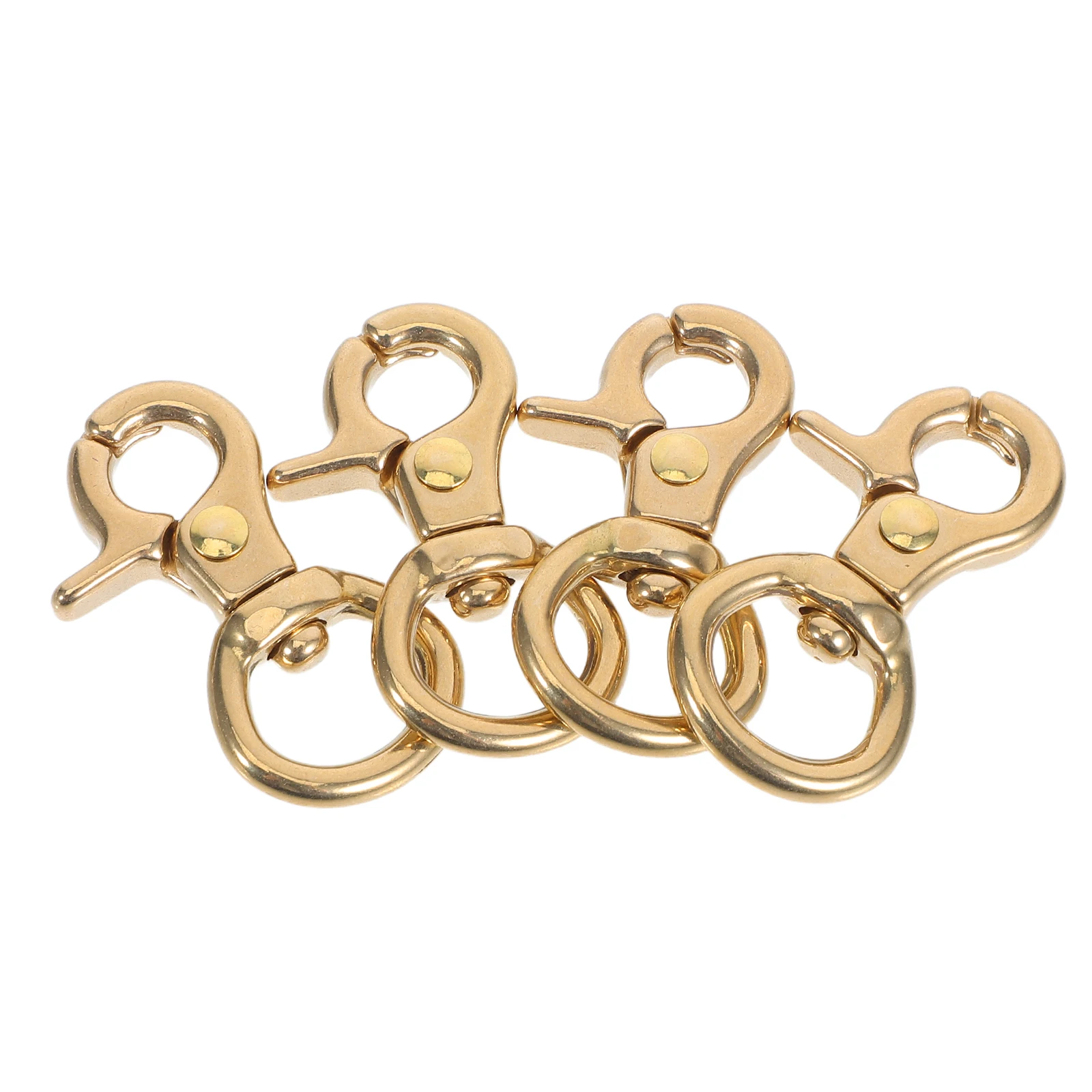 

4pcs Pure Copper Spring Hook Brass Lobster Clasp Swivel Snap Hook For Keychains Bags Diy Accessories Heavy Duty
