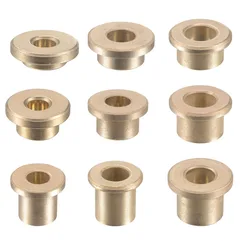 4pcs Inner 4/6/8/10mm Flanging Self-Lubricating Bearing Powder Metallurgy Oil Copper Bushing Guide Sleeve With Stepped Flange