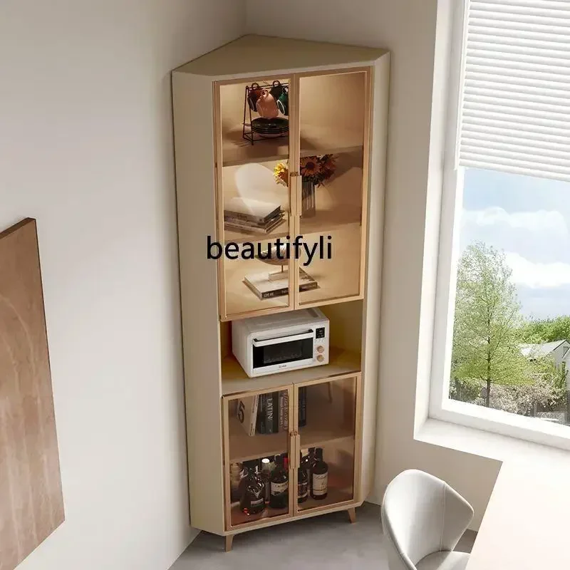 D178  H Dining Room Corner Cabinet Light Luxury Corner   Triangle Storage Rack Living Room Floor Corner   Wine Cabinet
