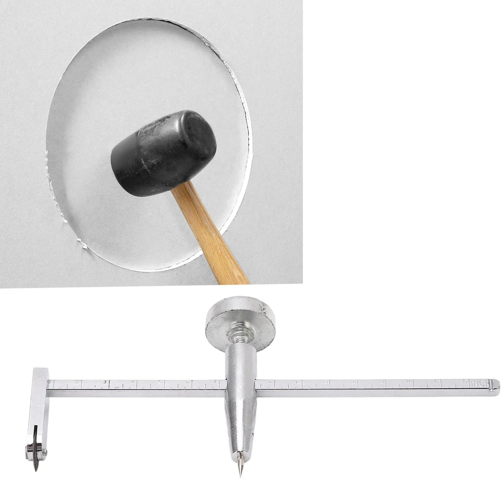 Drywall Circle Cutter Compass Round Cutting Tool Plasterboard Driller Drywall Interior Decoration Round Cutter Pipes Hand Tools