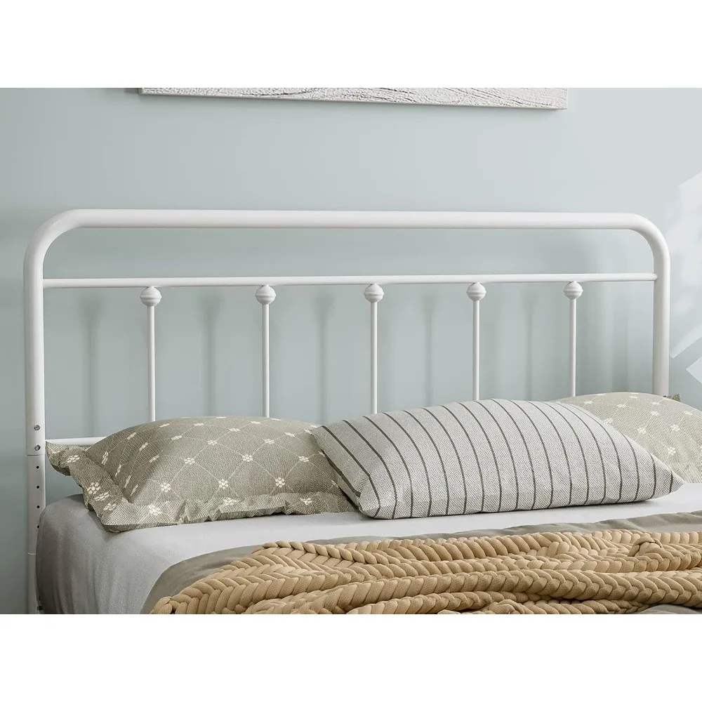 

Metal Headboard, Adjustable Height, Farmhouse Victorian Style, Easy Assembly, Steel Headboard Only for Bedroom