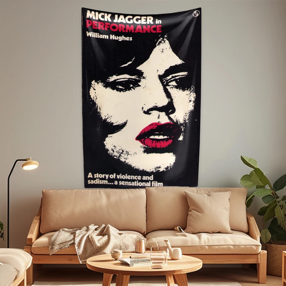 Rock And Roll Music Singer Tapestry Mick Jaggers Wall Hanging Home Decoration Bedroom Dormitory Background Cloth Travel Blanket