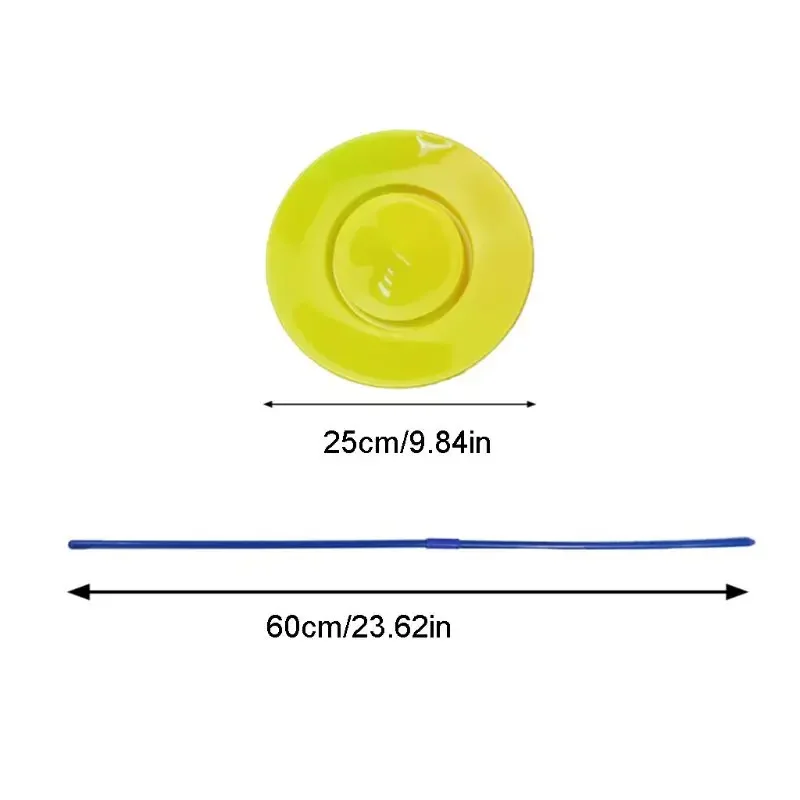 Set di 6 piatti e bastoncini rotanti, gioco di giocoleria del circo, giocattolo per abilità sull'equilibrio, oggetti di scena