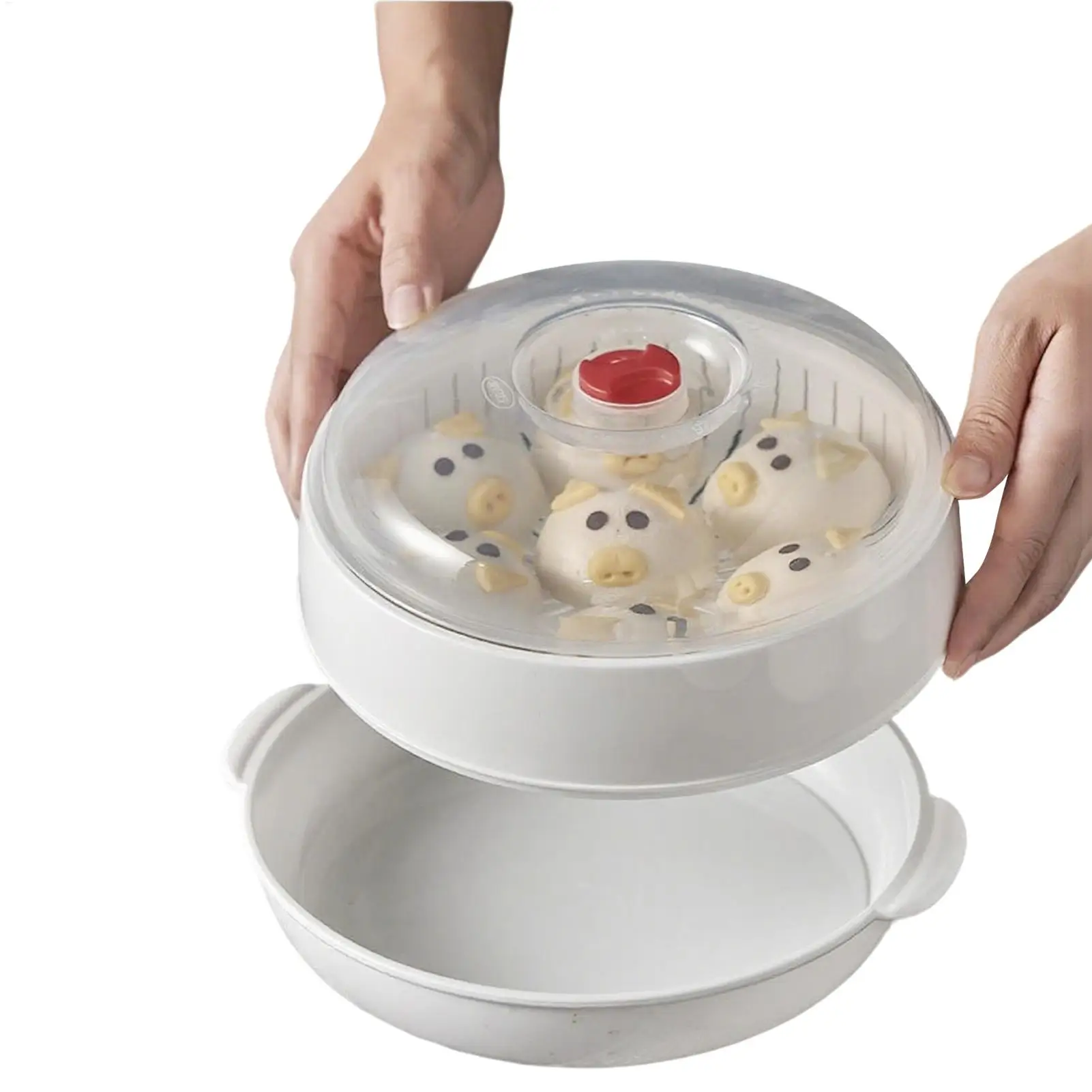 Weiß Mikrowelle Heizung Dampfer Haushalt Große Kapazität Dampfer Küche Dampfer Box Dampfer Rack Kann Dampf Abluft