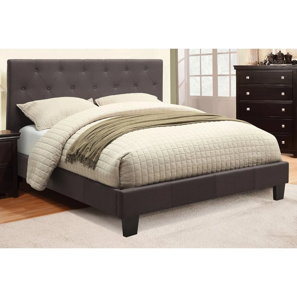 SHOP AT HOME Enders Platform Bed, California King, Gray bedroom furniture  beds frame queen