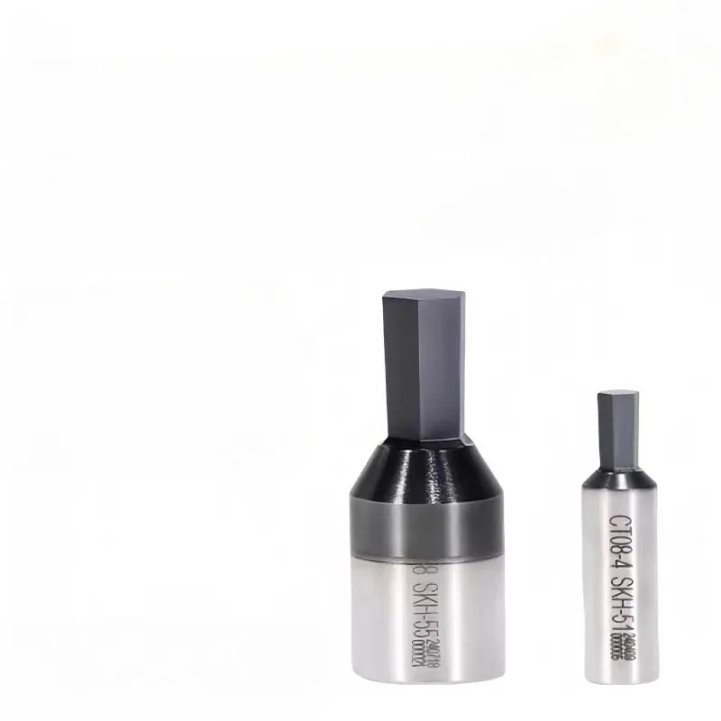 CT08 CT16 HSS-TiCN Rotary Broach Punching Cutter 8mm 16mm Shank Inner Hexagon for Steel/Stainless Steel