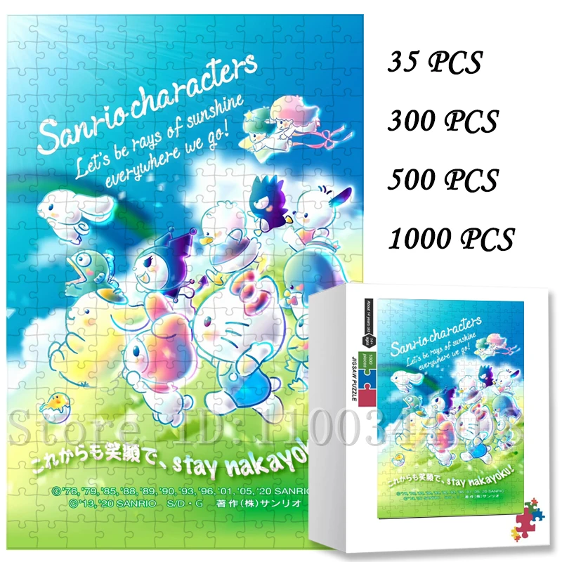 Sanrio Anime Jigsaw Puzzles Handmade Hobbies Hello Kitty Cinnamoroll Mymelody Cartoon Puzzle Children Intelligence Game Toys