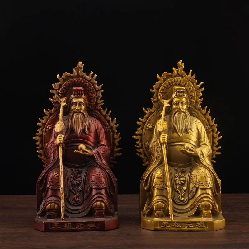 Pure Copper Statue Of Grandmaster, Supreme Originator, The Celestial God, Sitting Form, For Home And Templ