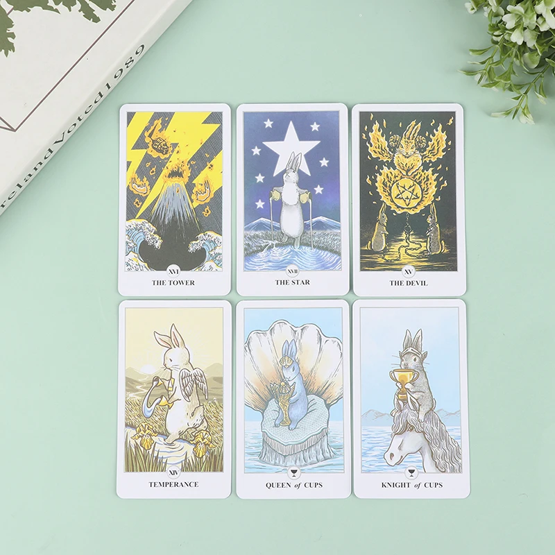 78pcs Tarot Lunalapin Rabbit Tarot Deck CardsGame Party Game