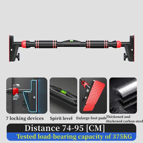 고정 수평 바, 홈 헬스장, 풀업 바, 폭 조절 가능, 75-95cm, 턱업, 훈련, 피트니스, 운동, 스포츠 장비
