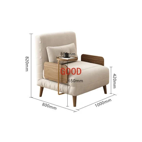 Sofá-cama dobrável, apartamento pequeno japonês, pessoa preguiçosa, sofá multifuncional de madeira maciça, caro para sentar e dormir