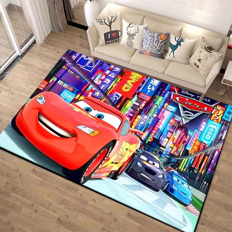 Disney Lightning Mcqueen Car tappeto per grandi aree tappeto 3D per la casa soggiorno ragazzo bambini camera da letto divano zerbino Decor tappetino