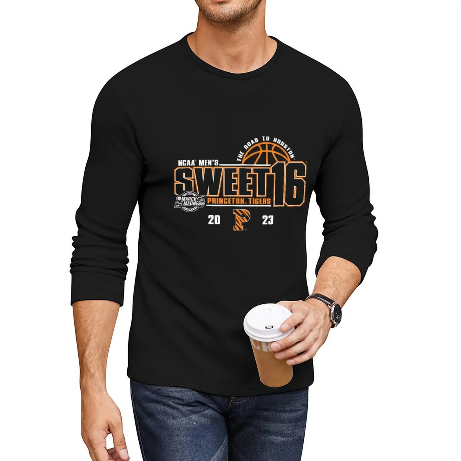 

Princeton Tigers Sweet 16 2023 March Madness Basketball Long T-Shirt graphic t shirt funny t shirts Men's t-shirts