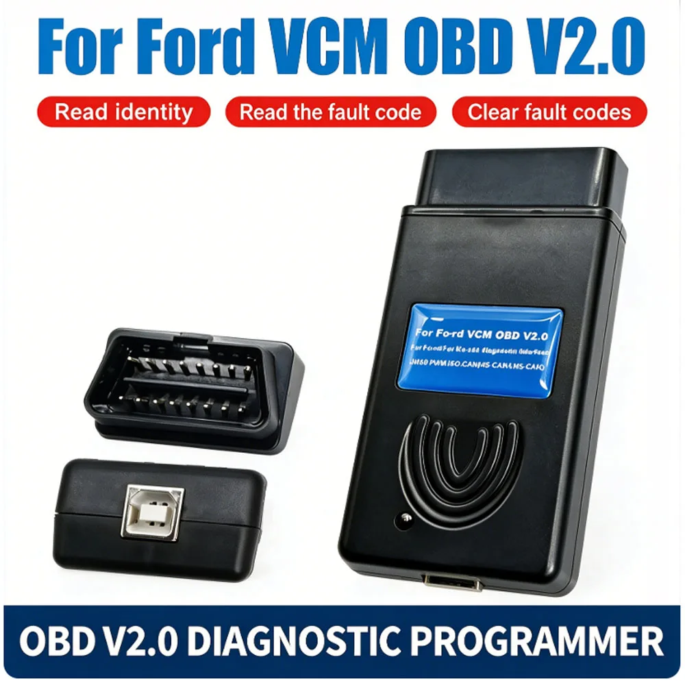 Auto Diagnostic Scan Tool for Ford VCM OBD OBDOK Car Programmer Code Reader V2.0 USB OBD2 VCM Scanner Compatible With Windows