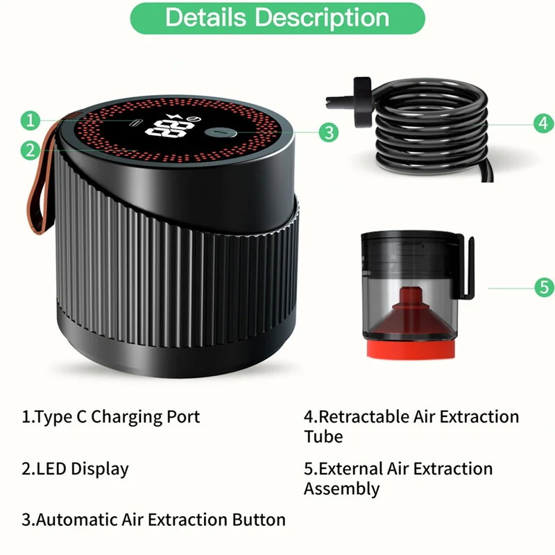 ABWR-مجموعة سدادة مكنسة ميسون الكهربائية، 4 في 1 جرة مكنسة كهربائية لبرطمانات ميسون ذات الفم الواسع والعادي، لزجاجة النبيذ الجرار