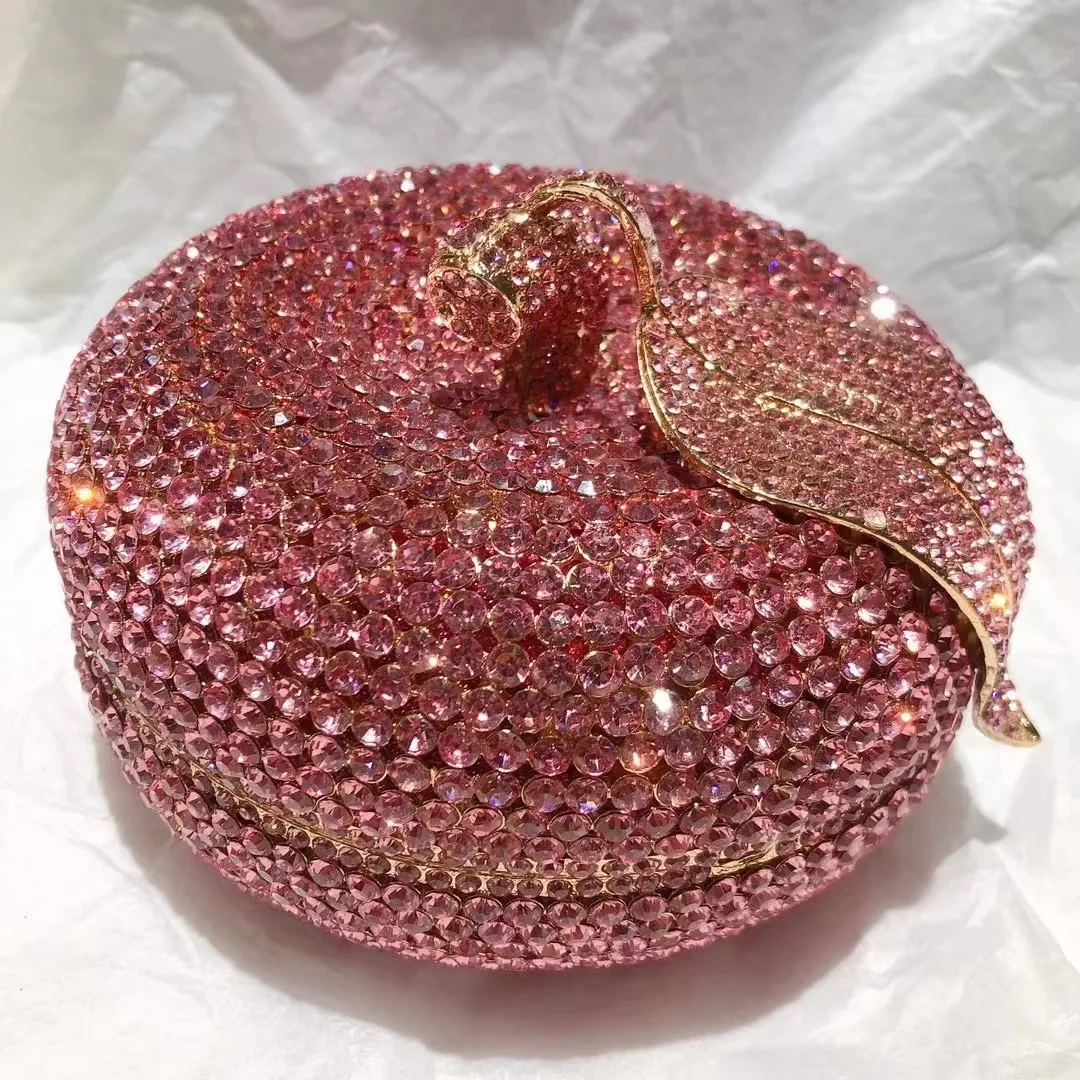 Pink Rhinestone Evening Clutches Luxury Crystal Wedding Purses WHTUOHENG Diamond Party Bridal Purse Shoulder Bling Handbags