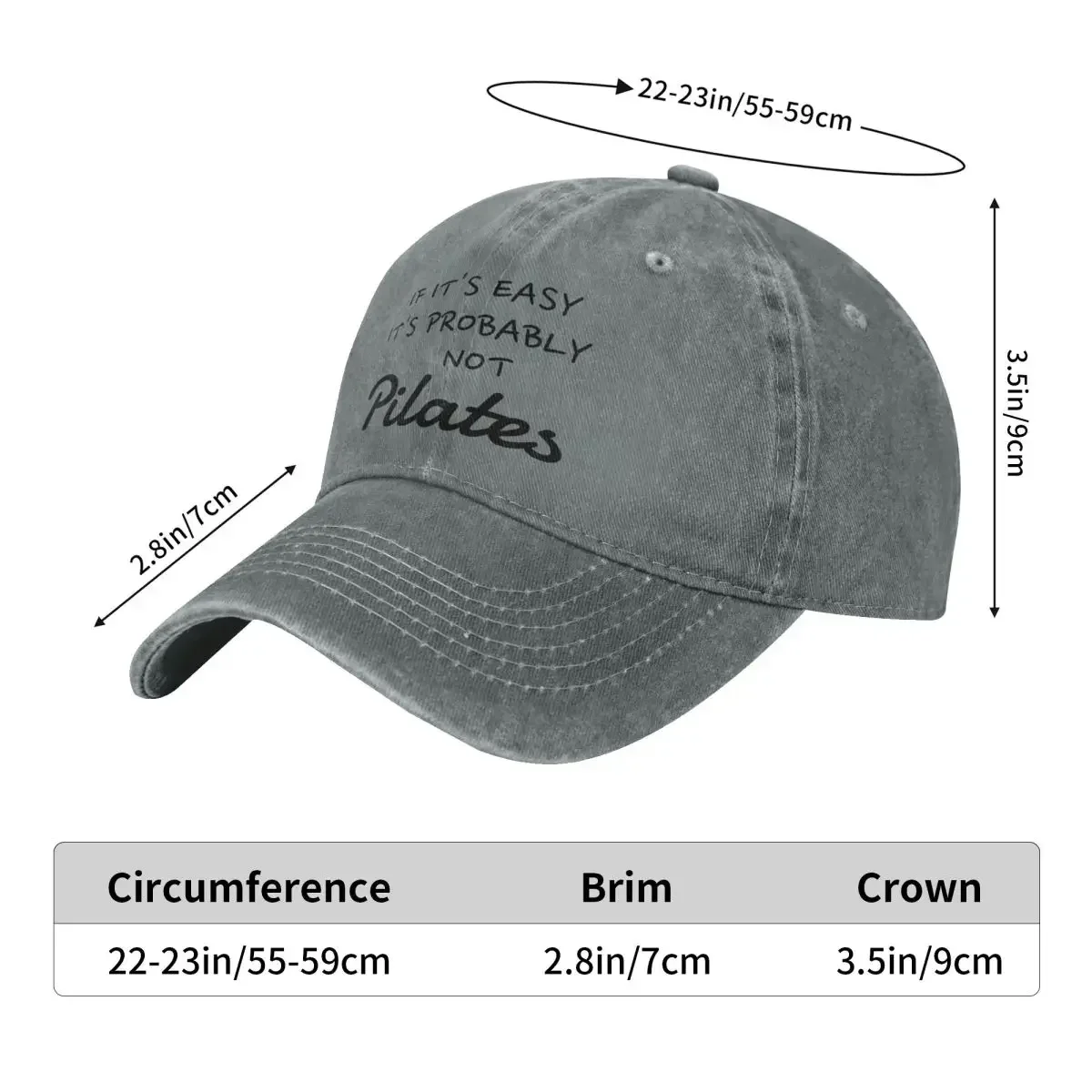 2026 If It Easy  Probably Not Pilates, Pilates Lover Fashion Baseball Cap Peaked  Men's Hat Women's  Mesh