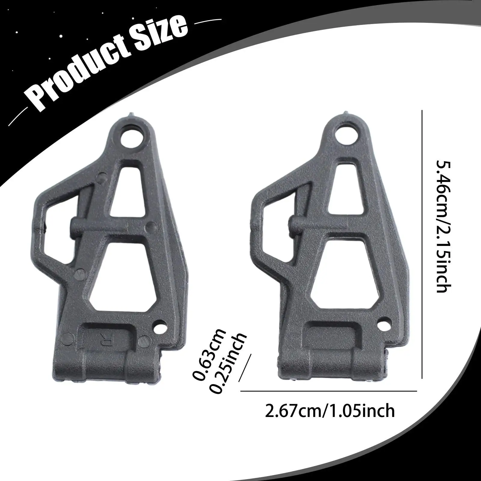 2 uds brazos inferiores delanteros escala 1/18 suspensión de repuesto piezas de reparación de brazos para 18103Pro