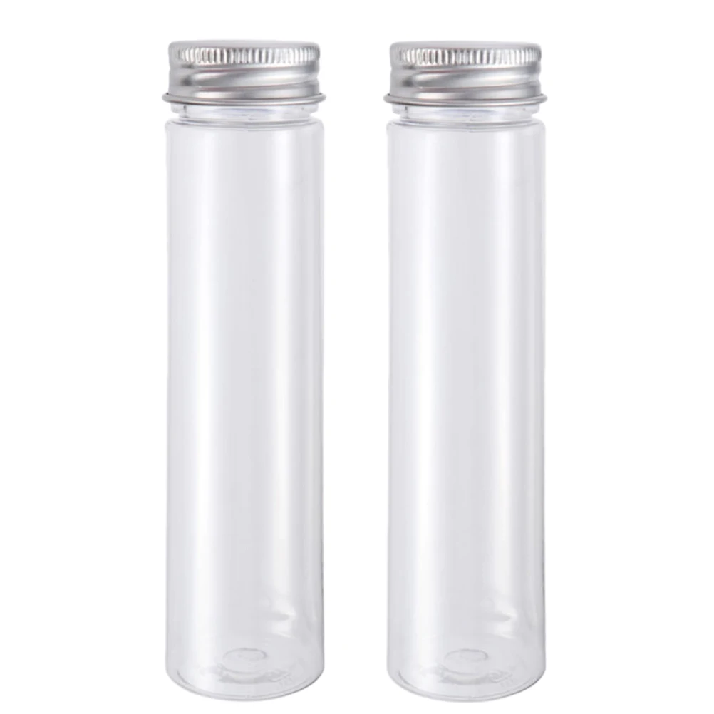 

2 Pcs Flat Bottom Test Tube Containers Tubes Sample with Lid Moisture-free
