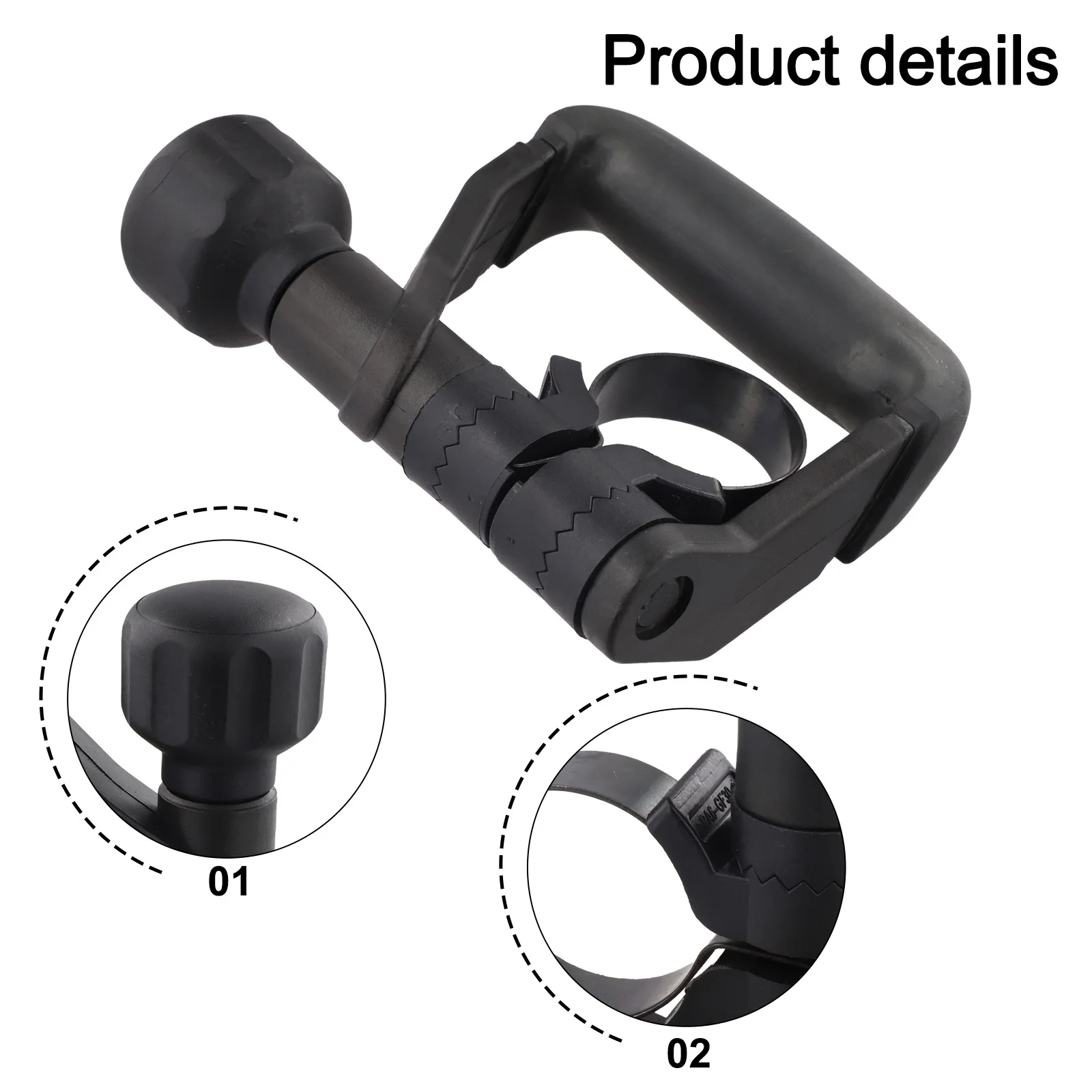 

Пластиковая металлическая ручка-держатель для электроинструмента, как на фото, 1 шт. в упаковке, абсолютно новая деталь, номер детали 160202508E