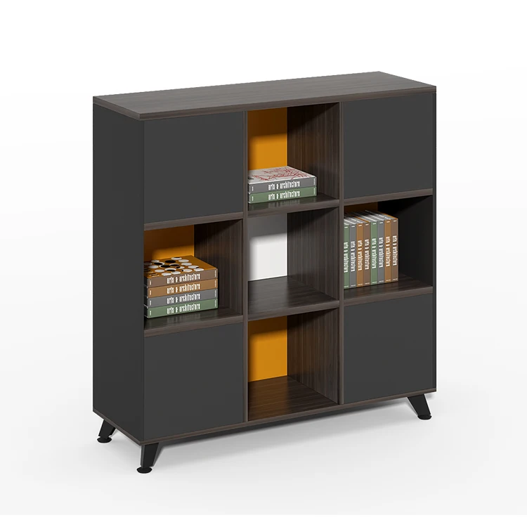 중국산 고급 거실 모던 오피스 책장 클래식 3/5단 원목 가구 심플 코너 큐브 책장