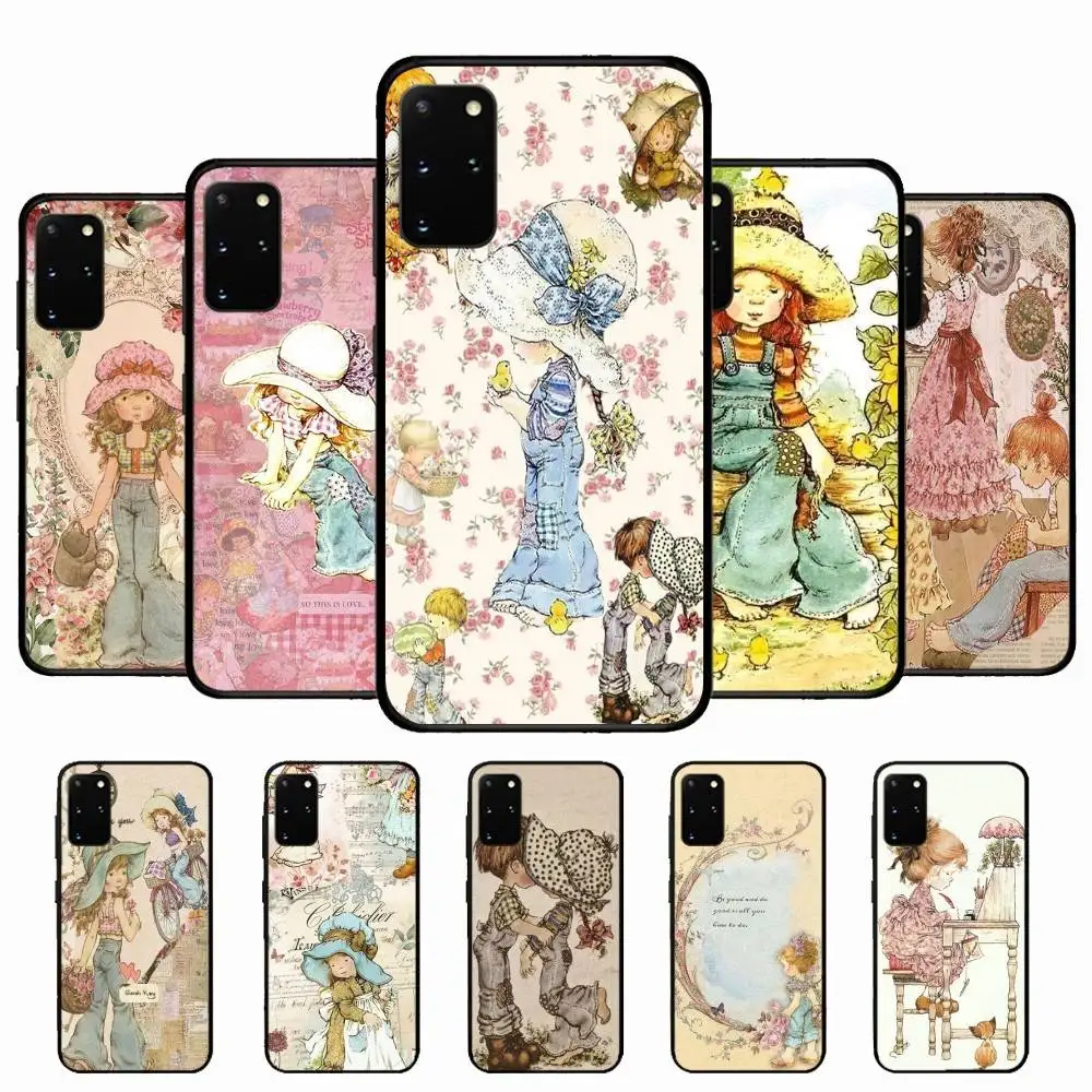 Sarah Kay Girls Cute Phone Case For Samsung S 24 Fe 25 Ultra Plus 20 Lite 21 30 22 23 24 22 Ultra 5G Fundas