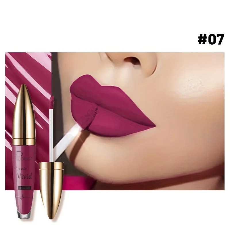 High Pigmented Matte Lip Glaze - Long-Lasting, Smudge Proof, Liquid Lipstick Makeup Valentine's Day Gifts, Women's Day Gift