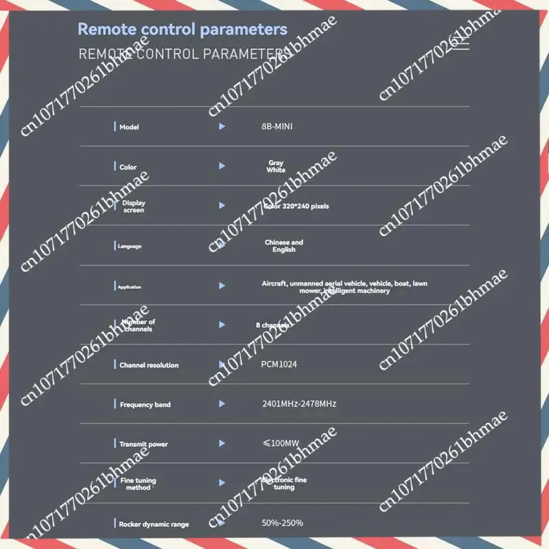 

-A21Z MC8B MINI 2.4G 8-канальный радиоуправляемый передатчик с приемником MC8RE-V2 Радиосистема для радиоуправляемого самолета, лодки, автомобиля и других дверей RE