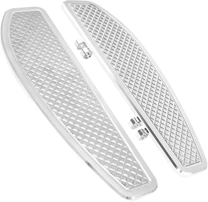 

Anti-Slip Chrome Stretched Driver Rider Floorboards Foot Board for Touring/Street Glide/Ultra1986-2023, Softail 1986-2017