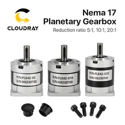 Cloudray Nema17 Planetary Gearbox Motor Speed Reducer with Ratio 5:1, 10:1, 20:1, 5mm Input for Nema17 Stepper Motor