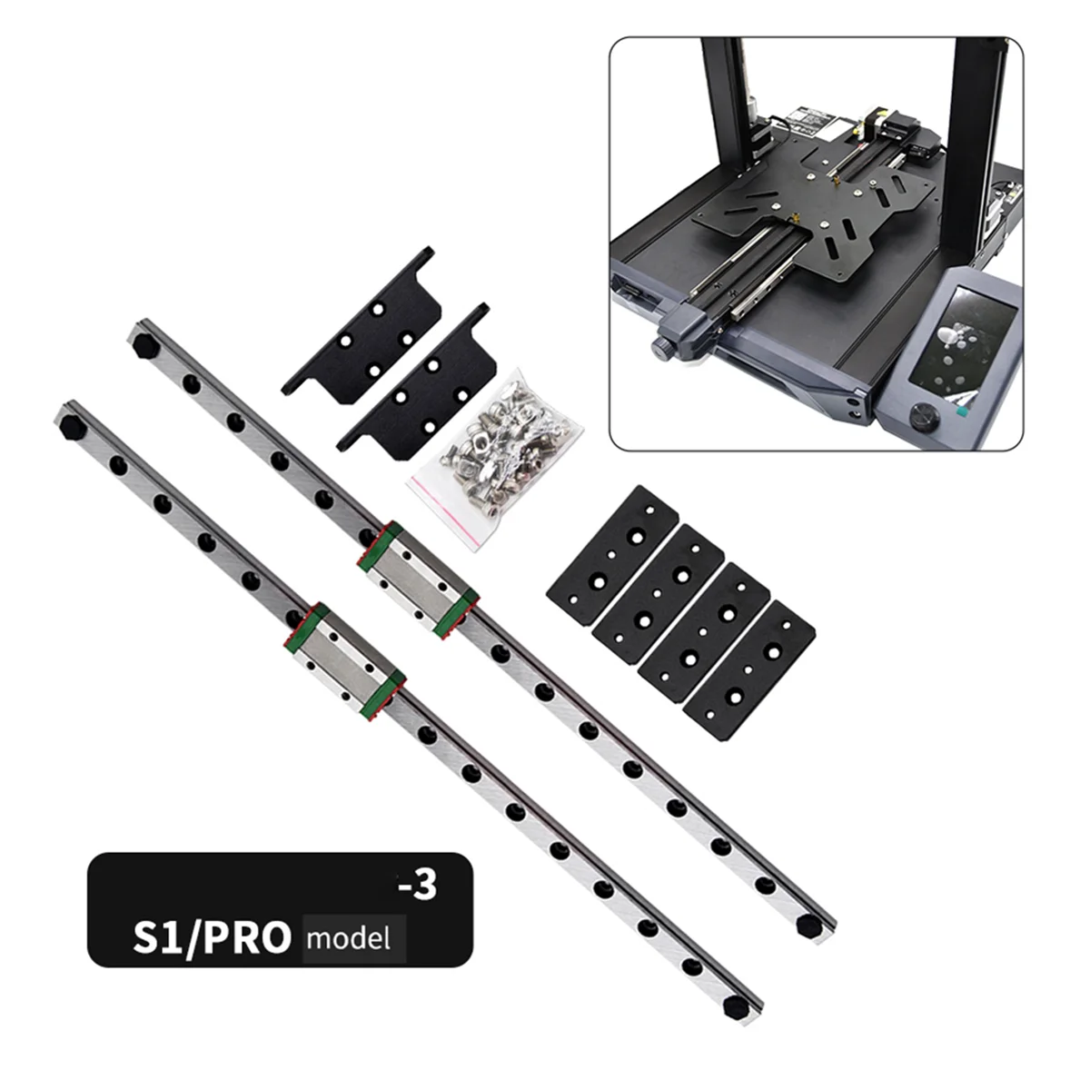 Imagem -05 - Dual Y-axis Atualização Linear Rail Kit Ender s1 Pro Peças da Impressora 3d Duplo Slide Rail Kit