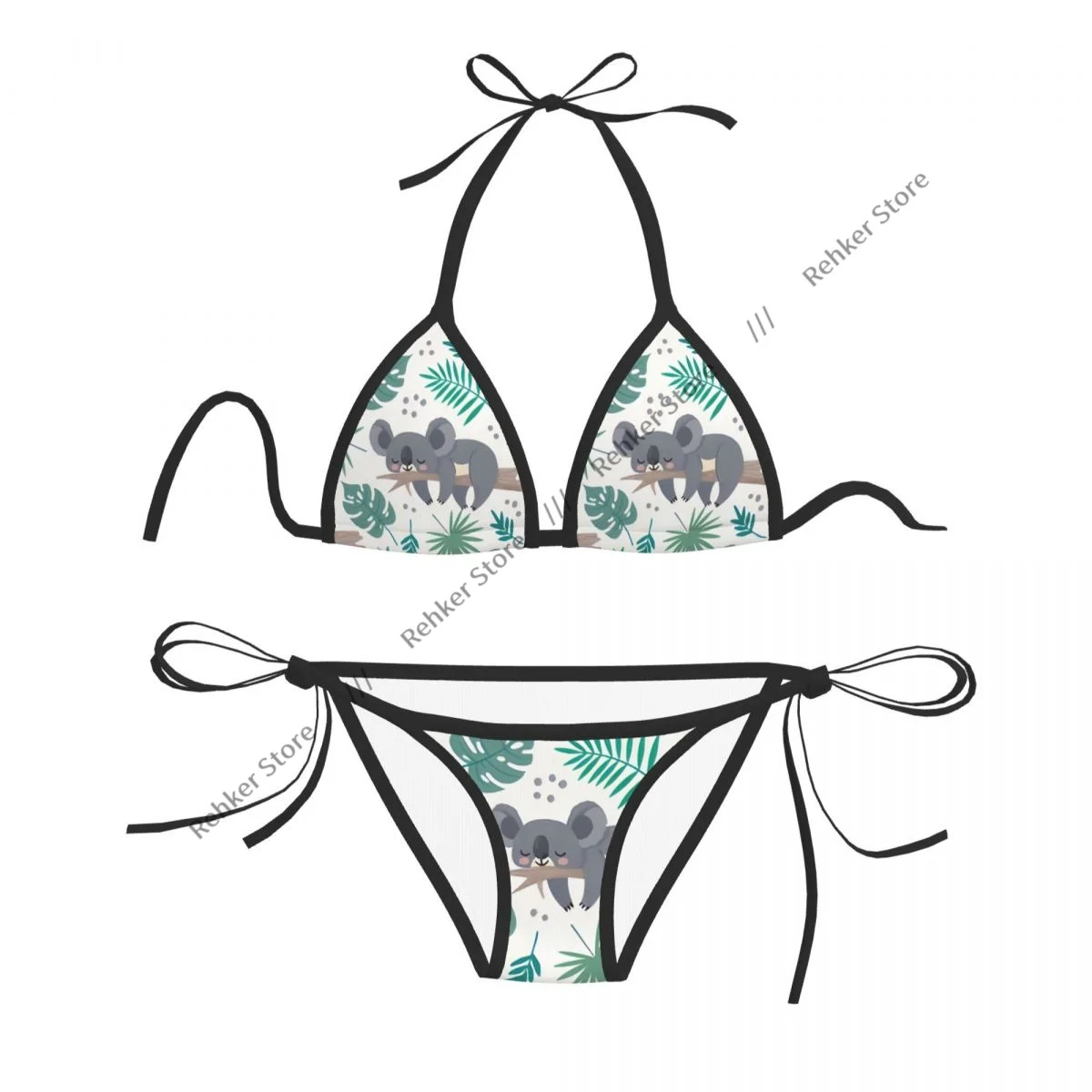 

Женский купальник, сексуальный комплект бикини, купальник Koalas, милые австралийские медведи, тропические листья, купальный костюм из двух предметов