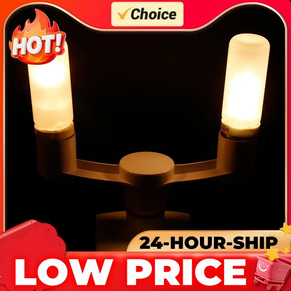 E27 To 2E27 LED Light Lamp Holder Portable 85-285V LED Lamp Socket Light Holders Lighting Accessories for Restaurant Kitchen