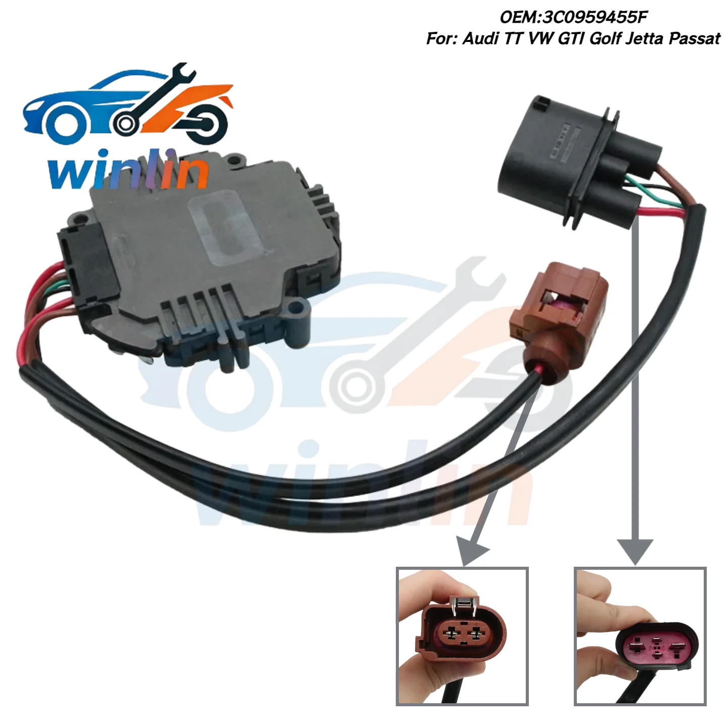 

OEM 3C0959455F New Radiator Cooling Fan Control Module For VW Golf Jetta PASSAT For AUDI A3 TT CAR ACCESORIES 3C0 9594 55F