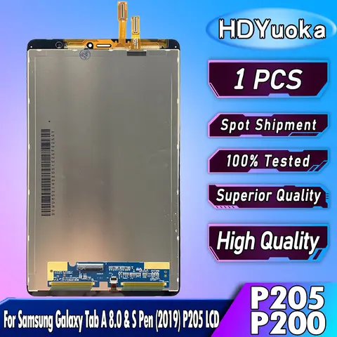 8.0 "wysoka jakość dla Samsung Galaxy Tab A 8.0 i S Pen 2019 wyświetlacz LCD P205 P200 ekran dotykowy Digitizer zgromadzenie wymień