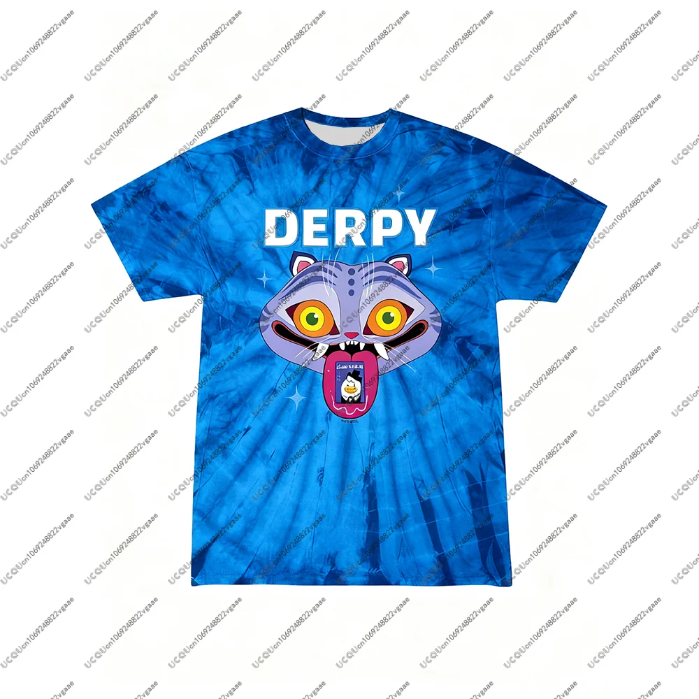 أنيمي تأثيري البلوز عادية تي شيرت Y2k المحملة هدية الكبار فتاة صبي النساء الاطفال KPop شيطان الصيادين Derpy النمر #3