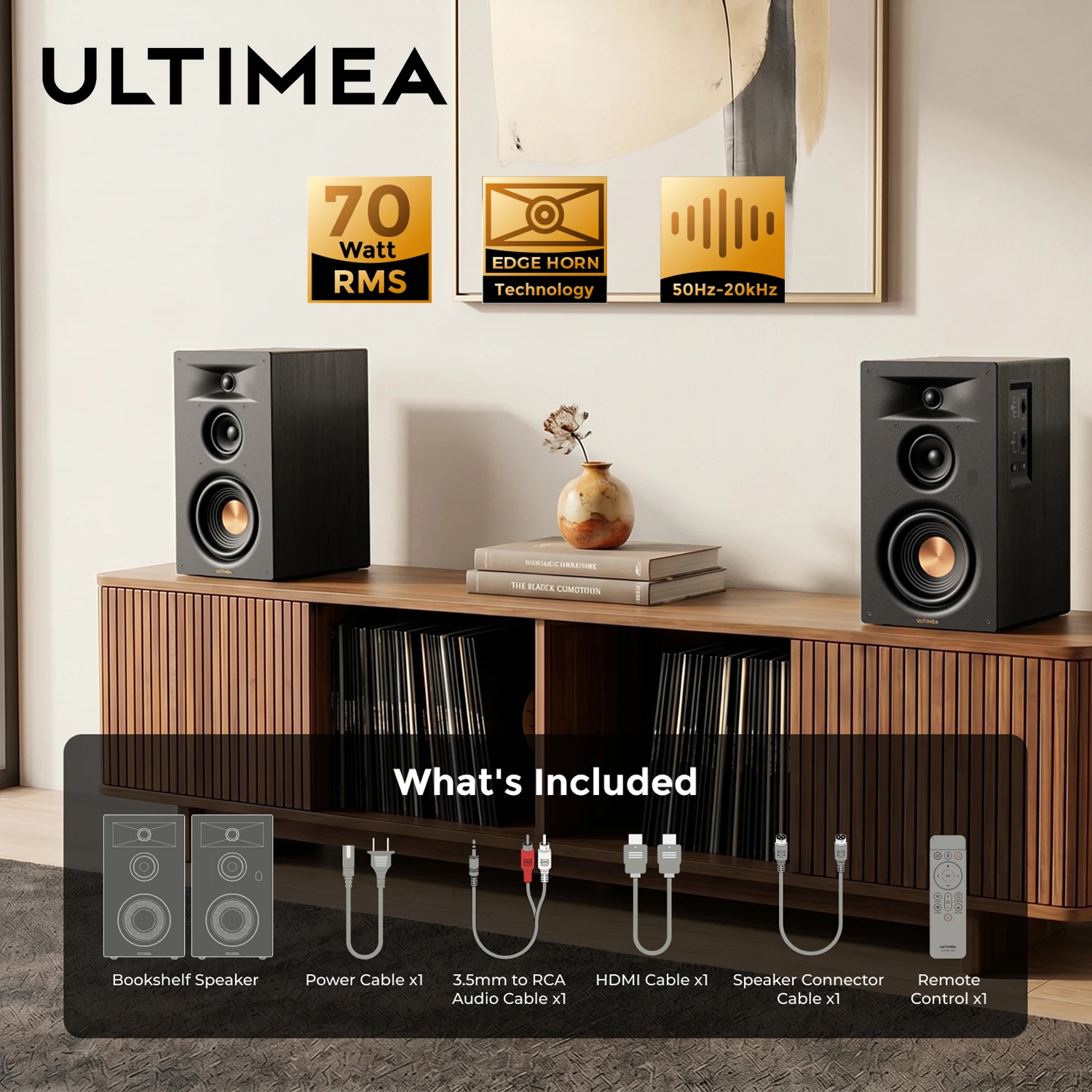 Home Cinema Ultimea - Enceintes bibliothèque trois voies ULTIMEA 5.25'',