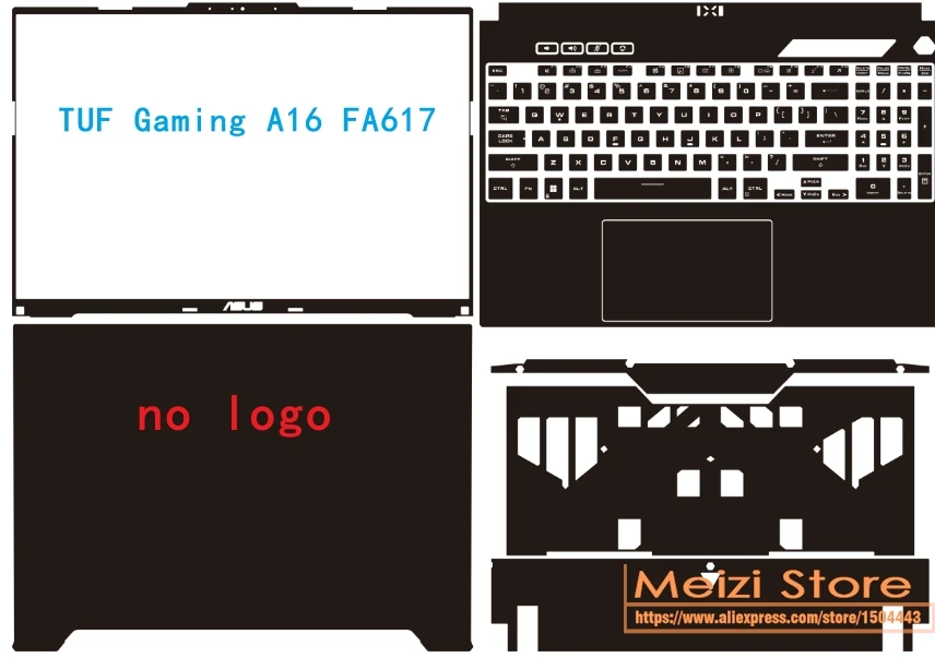 For Asus TUF Gaming A14 A15 A16 A17 F15 F17 FA401 FA608 FA607 FX617 FA707 FX707 Full Body Laptop Vinyl Decal Cover Sticker skin