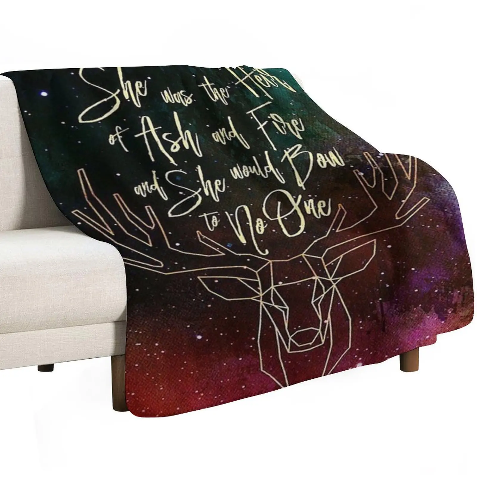 Throne of Glass Quotes Throw Blanket Thermal Vintage For Decorative Sofa Bed Fashionable Beautifuls Decorative Sofa Blankets