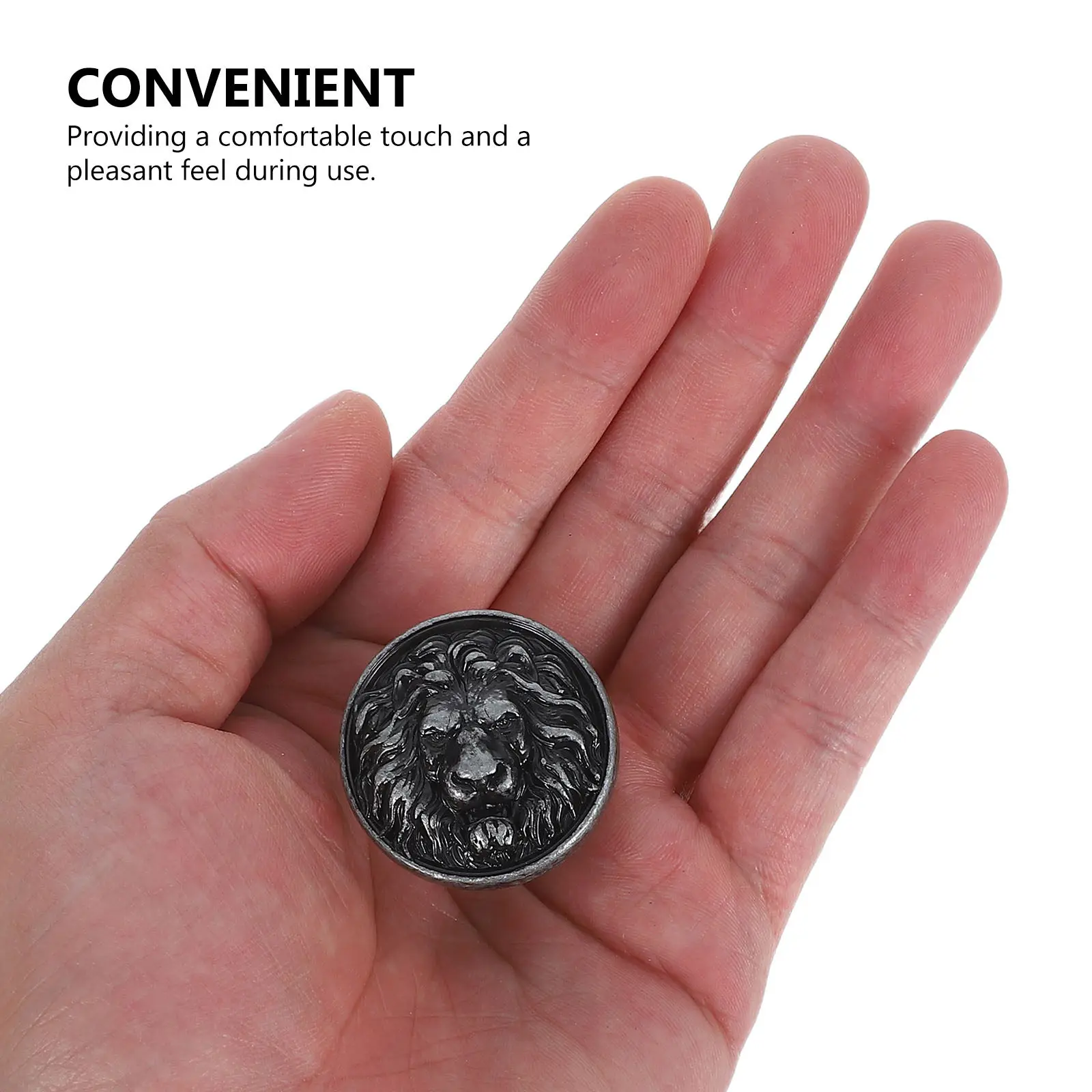 3Pcs Lion Head Knob Zinc Alloy Artistic Cabinet Handle for Wardrobe Dresser Drawer Furniture Retro Elegant Decor