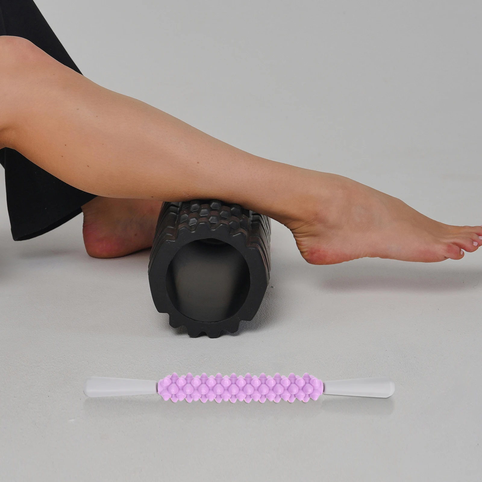 

Ergonomic Yoga Massage Stick Deep Tissue Muscle Roller Nonslip Portable Fascia Massager For Legs Arms Shoulders Back Cellulite