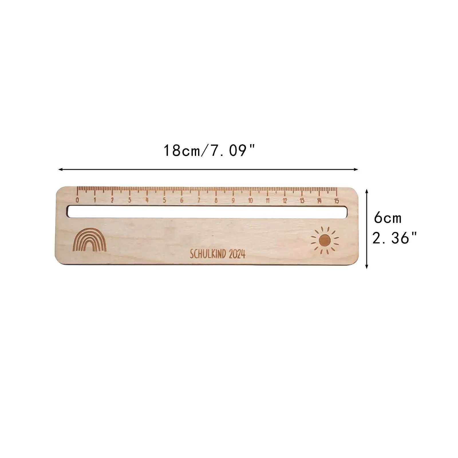 Cartoon Ruler School Supplies Drawing Gift Measuring Tool Accessories Stationery Ruler Wooden Ruler for Girls Boys Kids Children