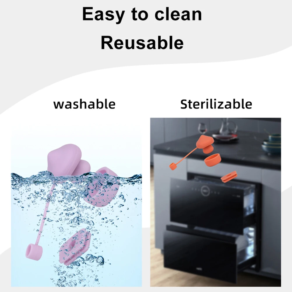 سيليكون تسرب سدادة مجموعة قابلة لإعادة الاستخدام تسرب برهان سدادة مجموعة لطيف الفطر غطاء من القش تسرب سدادة لستانلي بهلوان