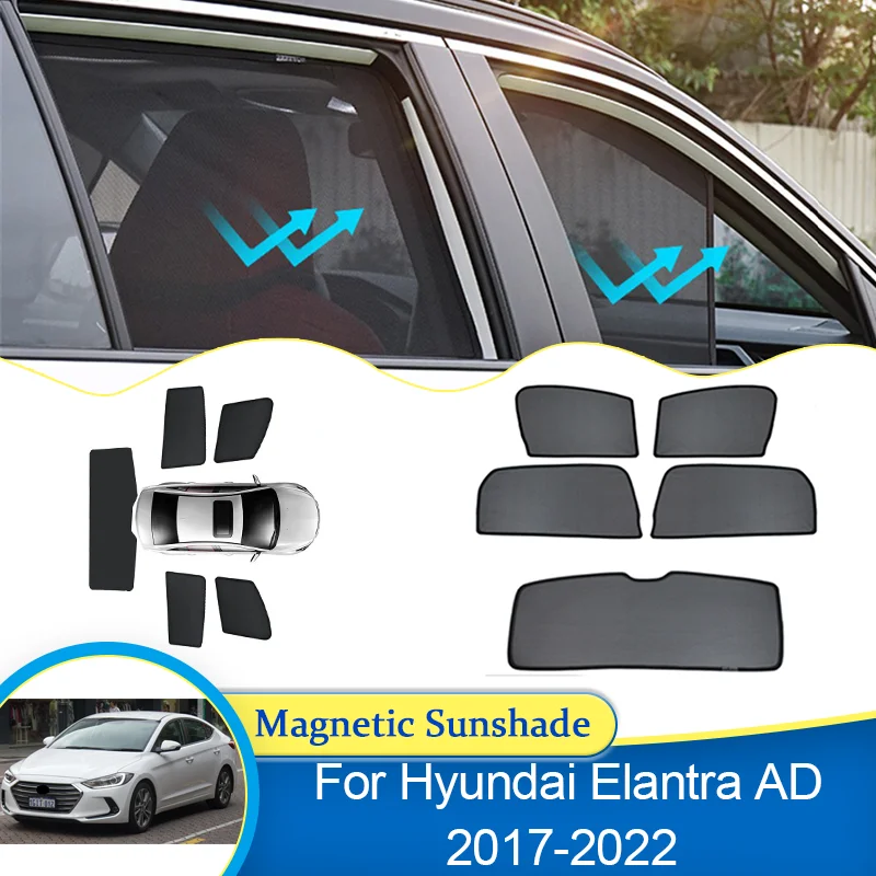 Pára-sol para Hyundai Elantra AD, Privacy Shing Visor, Cortina, Autopeças, Acessórios, 2017, 2018, 2019, 2020, 2021, 2022