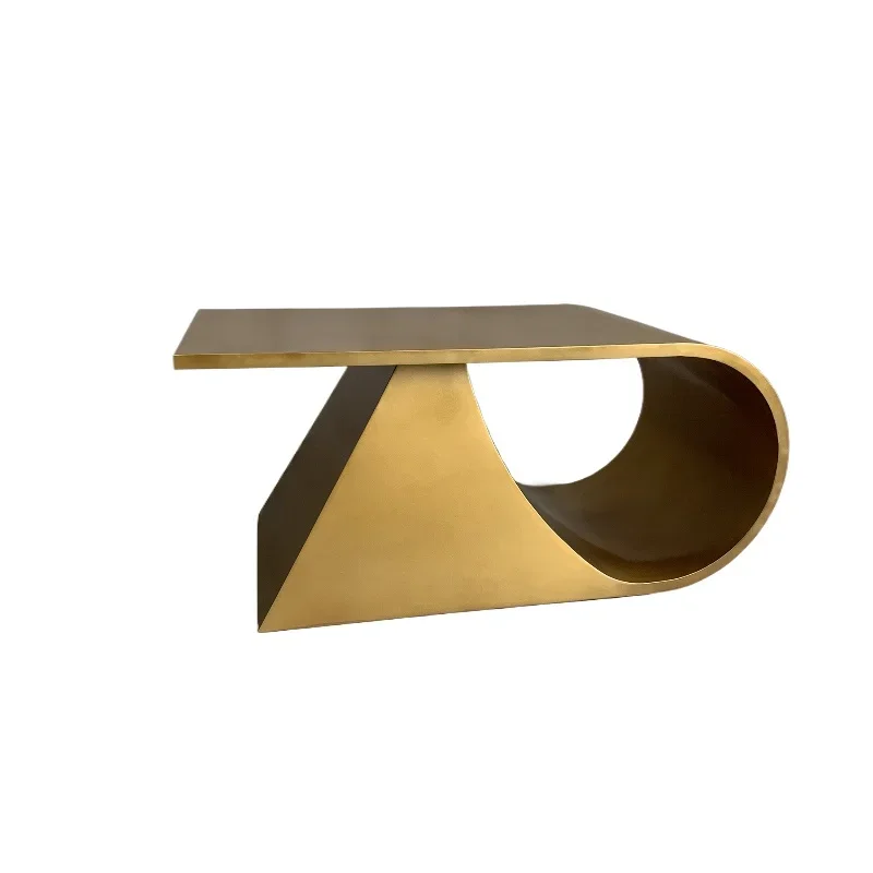 

American fashion retro light luxury wrought iron coffee table modern creative living room hotel sales department model room