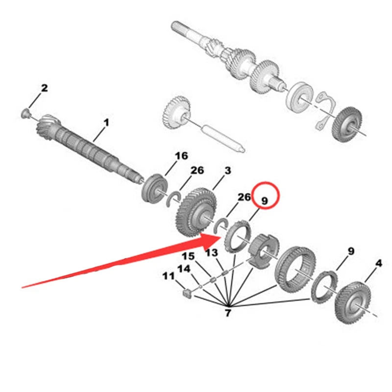 232407 Synchronous Ring For Peugeot 206 207 301 For Citroen C2 C3 Mechanical Gearbox Synchronizer Bushing