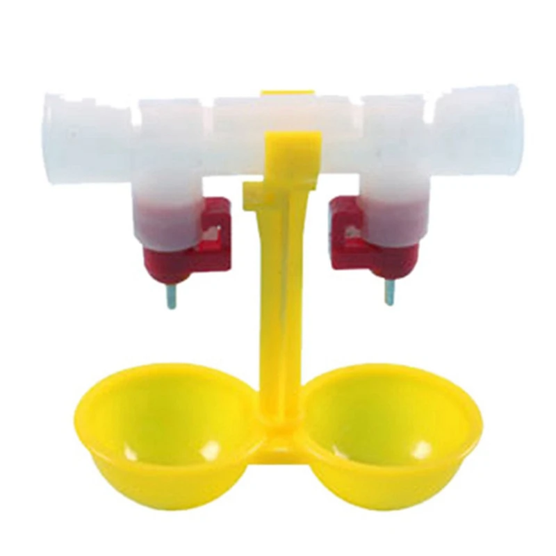 

40PCS Chicken Waterer,Chicken Water Feeder Double Hanging Bowls Poultry Drinking Machine,Chicken Water Nipple Waterer