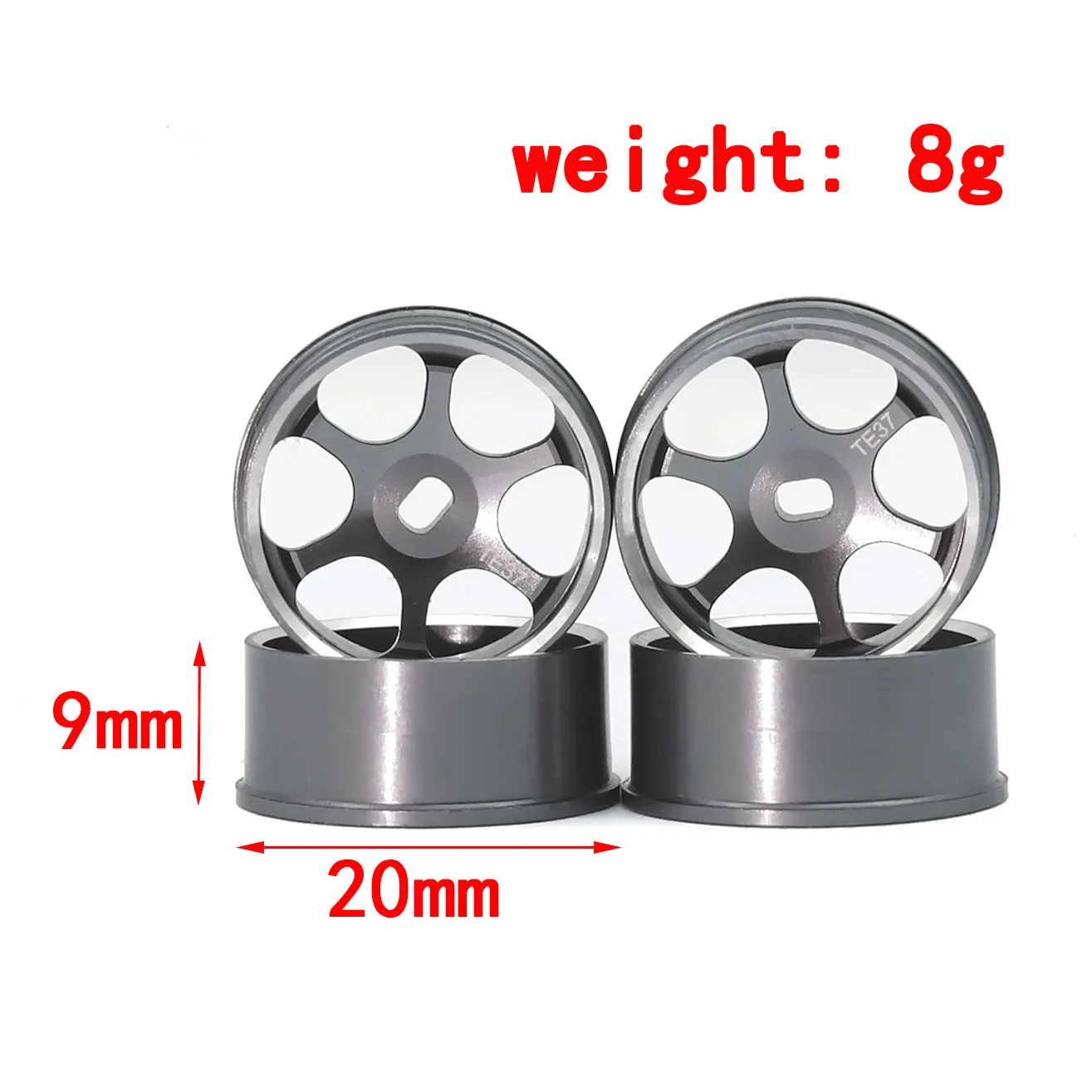 4 ชิ้นยางดริฟท์ยางขอบล้อโลหะ TE37 ดุมล้อสําหรับ Wltoys 284131   K969 K989 P939 Kyosho Mini-Z 1/28 RC รถอะไหล่อัพเกรด