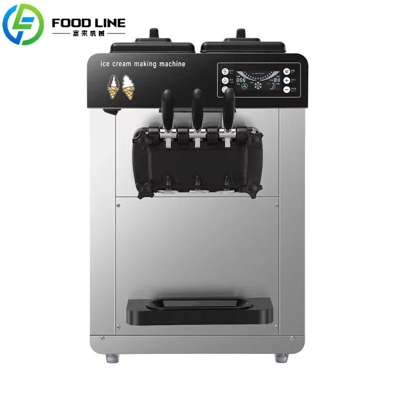 

1 или 3 вкуса, смешанные цвета, машина для мороженого для мягкого и жесткого регулируемого коммерческого использования, магазин, международное напряжение, настройка