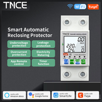 TNCE TUYA WiFi Smart Kwh Metering Circuit Breaker 2P 63A Timer with Voltage Current Leakage Protection Switch Smart Life